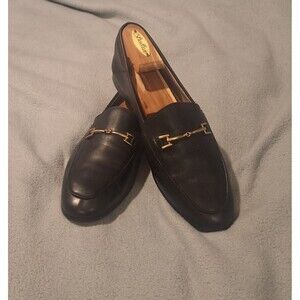 SAM EDELMAN-Loraine Bit Loafer Real Leather Dark Navy Blue Size 9M